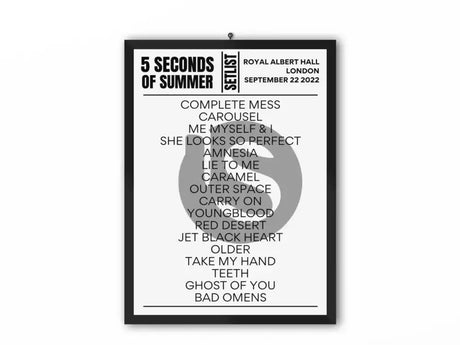 5 Seconds of Summer Setlist Albert Hall September 2022 - Setlist