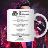 Rick Astley First Direct Arena Leeds February 24 2024 Setlist Mug