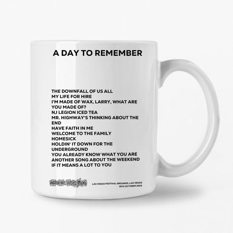 A Day to Remember Las Vegas 19th October 2024 Setlist Mug - Setlist