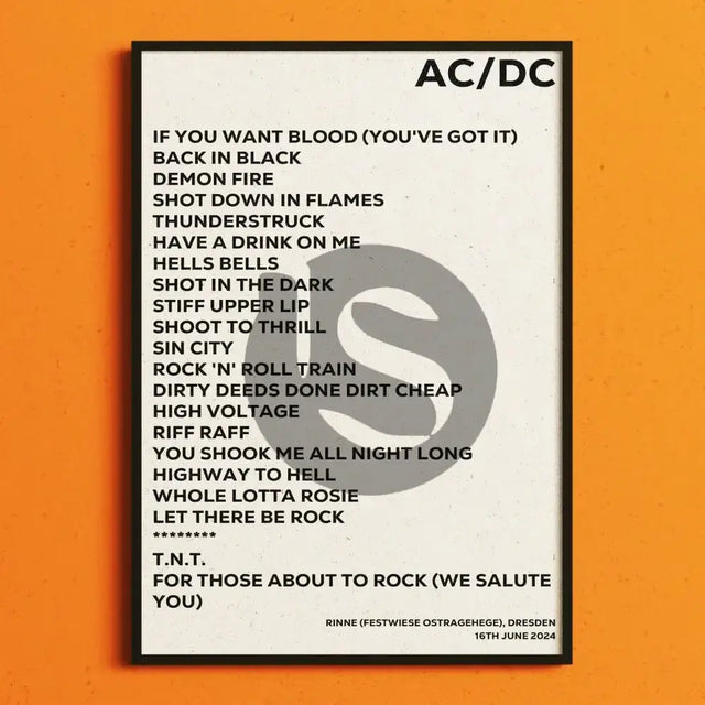 AC/DC Dresden 16th June 2024 - Gig Setlist - Setlist