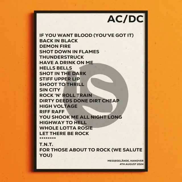 AC/DC Hanover 4th August 2024 - Gig Setlist - Setlist