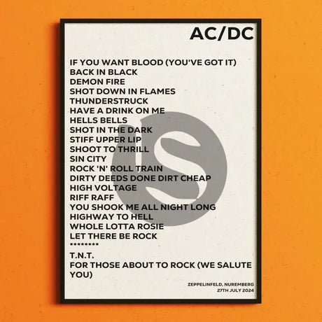 AC/DC Nuremberg 27th July 2024 - Gig Setlist - Setlist