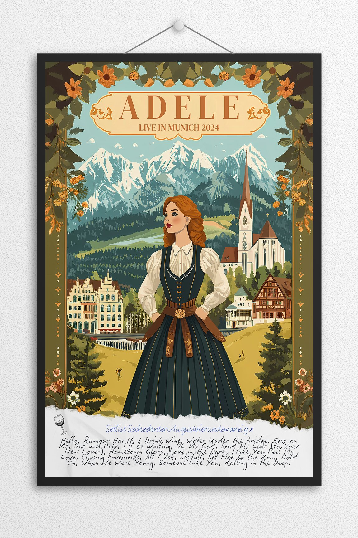 Adele Munich 2024 - Tour Poster By Setlist - Setlist