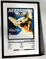 Aerosmith Nine Lives Copps Coliseum Hamilton 24th October 1998 - Setlist Tour Poster - Setlist