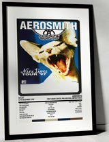 Aerosmith Nine Lives First Union Center Philadelphia 17th December 1998 - Setlist Tour Poster - Setlist