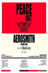 Aerosmith Peace Out...Farewell Tour UBS Arena Elmont 9th September 2023 - Setlist Tour Poster - Setlist