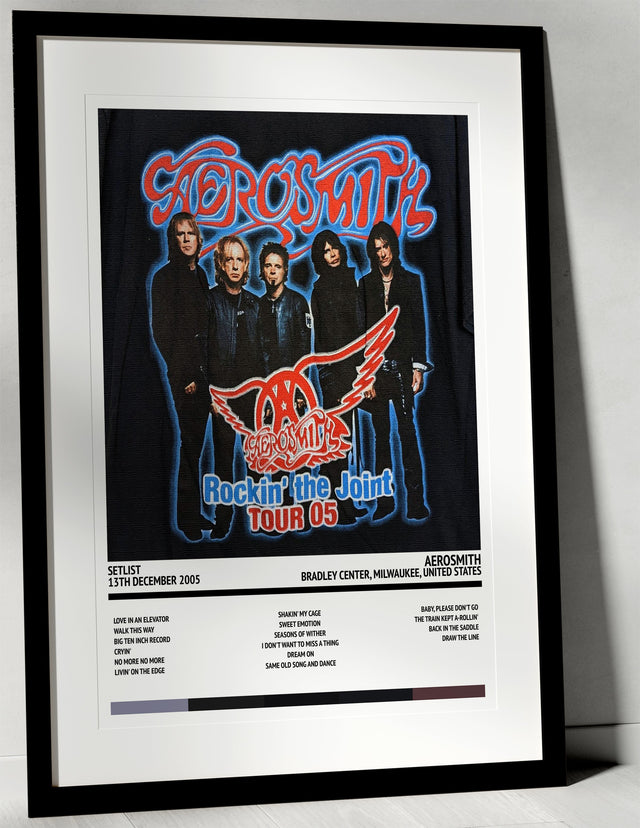 Aerosmith Rockin' the Joint Bradley Center Milwaukee 13th December 2005 - Setlist Tour Poster - Setlist