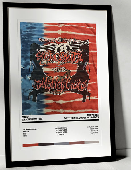 Aerosmith Route of All Evil Tweeter Center Camden 23rd September 2006 - Setlist Tour Poster - Setlist