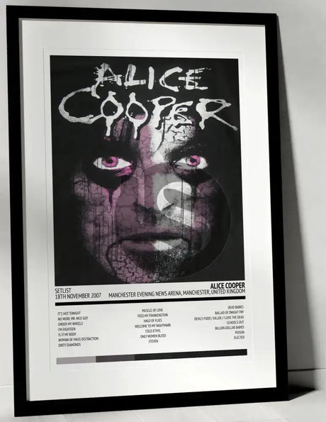 Alice Cooper Psychodrama Tour Manchester Evening News Arena Manchester 18th November 2007 - Setlist Tour Poster - Setlist