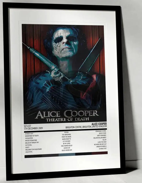 Alice Cooper Theatre of Death Brighton Centre Brighton 5th December 2009 - Setlist Tour Poster - Setlist