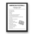 American Football September 14, 2024 Roundhouse London Setlist Poster - Setlist