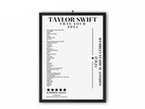 Any Custom Request - Basic Design Setlist Poster - Setlist