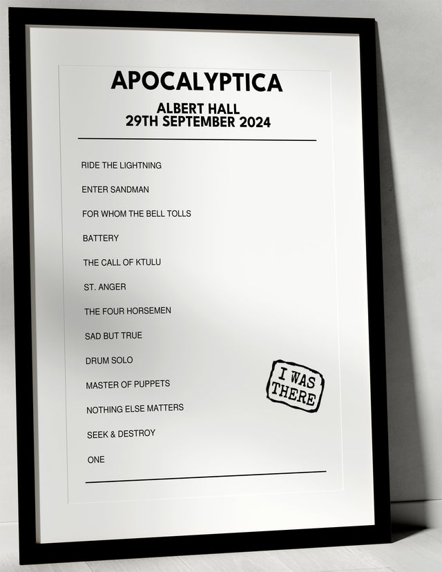 Apocalyptica 29th September 2024 Albert Hall Manchester I Was There - Setlist