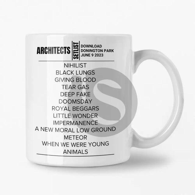 Architects Download Festival 2023 Setlist Mug - Setlist