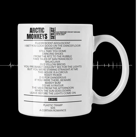 Arctic Monkeys Old Trafford Cricket Ground Manchester July 28, 2007 Setlist Mug - Setlist