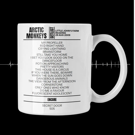 Arctic Monkeys Reading Festival Reading August 29, 2009 Setlist Mug - Setlist