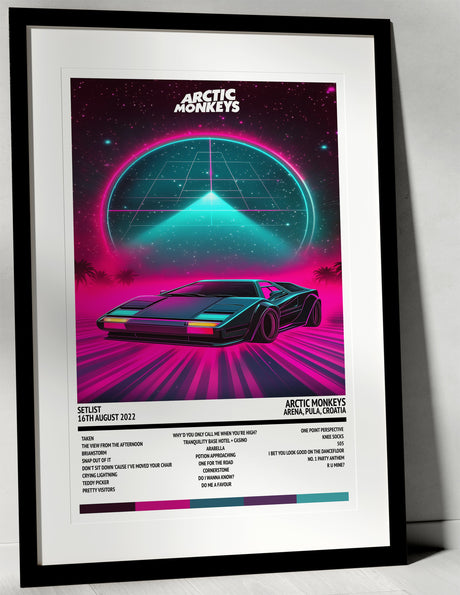 Arctic Monkeys The Car Arena Pula 16th August 2022 - Setlist Tour Poster - Setlist