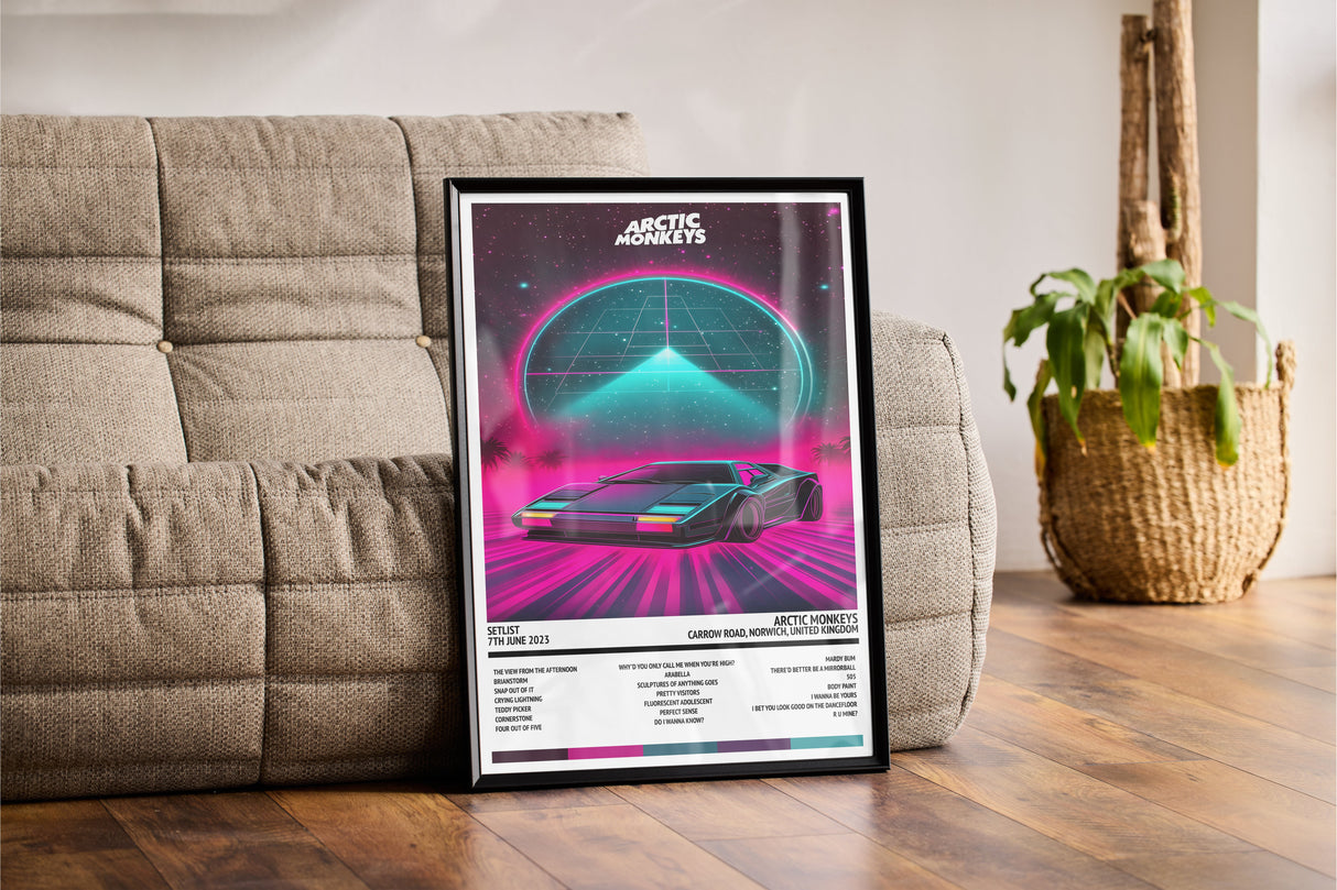 Arctic Monkeys The Car Carrow Road Norwich 7th June 2023 - Setlist Tour Poster - Setlist