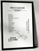 Ariana Grande 9th June 2015 Barclaycard Arena Birmingham Setlist Poster - Setlist