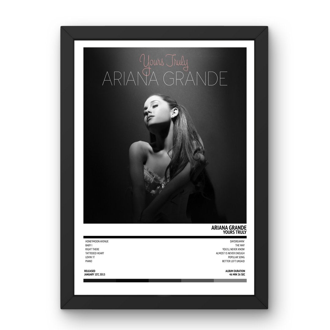 Ariana Grande - Yours Truly (2013) Poster - Setlist