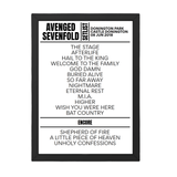 Avenged Sevenfold Download Festival 2018 Replica Setlist - Setlist