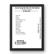 Avenged Sevenfold July 31, 2023 Canada Life Centre Winnipeg Setlist Poster - Setlist