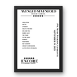 Avenged Sevenfold September 19, 2023 PNC Music Pavilion Charlotte Setlist Poster - Setlist