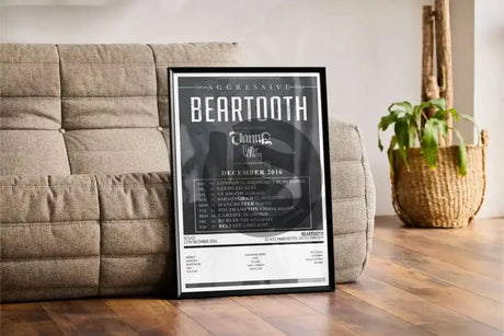 Beartooth Aggressive O2 Ritz Manchester 12th December 2016 - Setlist Tour Poster - Setlist