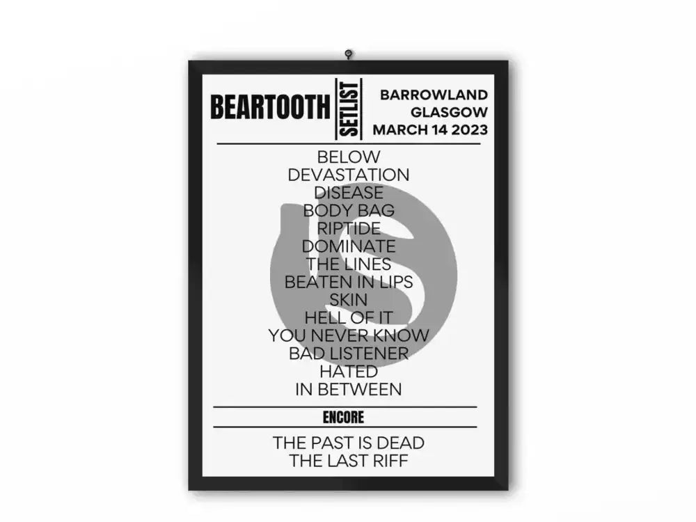 Beartooth Glasgow Setlist March 2023 - Setlist