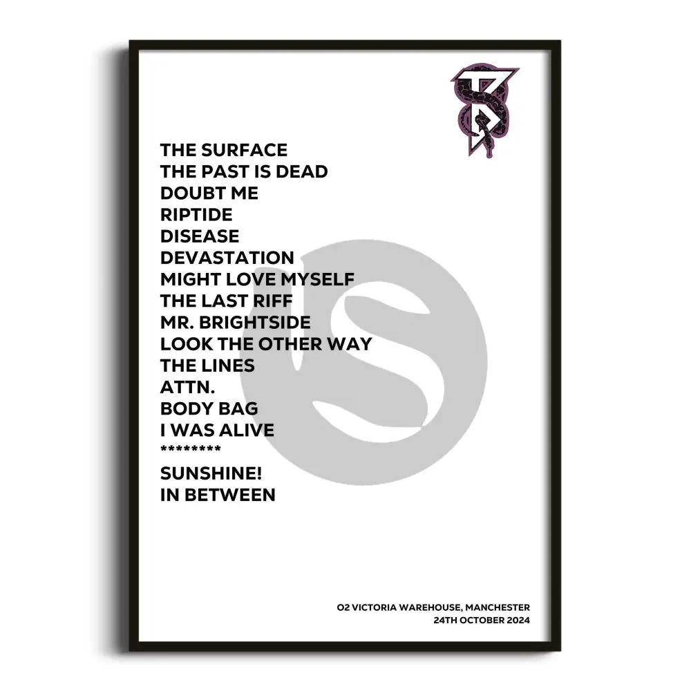 Beartooth Manchester 24th October 2024 - Gig Setlist - Setlist