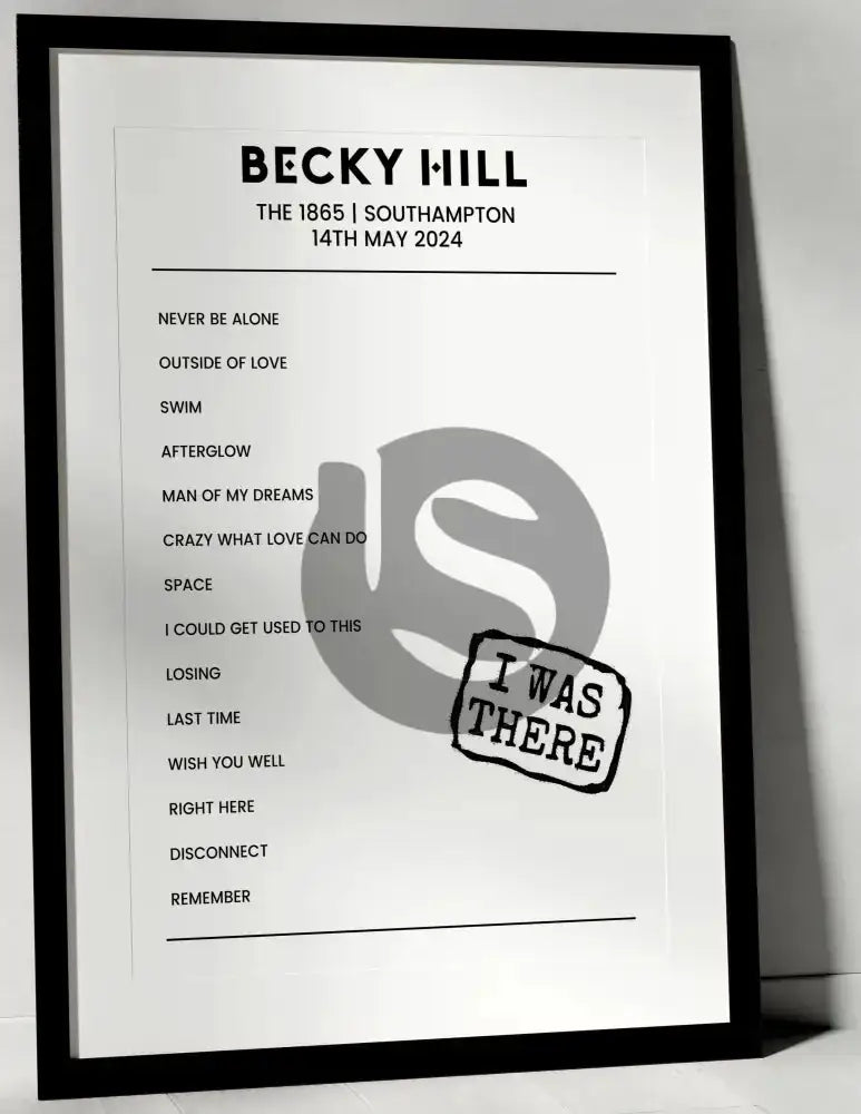 Becky Hill 14th May 2024 The 1865 Southampton - I Was There - Setlist