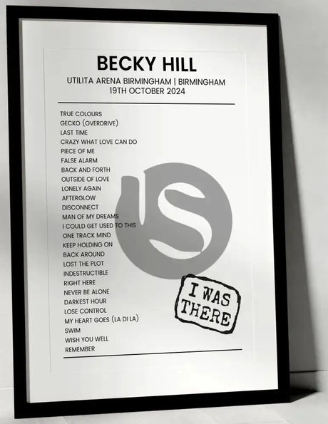 Becky Hill 19th October 2024 Utilita Arena Birmingham Birmingham - I Was There - Setlist