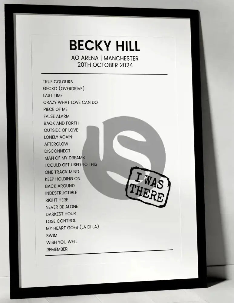 Becky Hill 20th October 2024 AO Arena Manchester - I Was There - Setlist