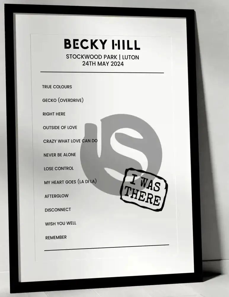 Becky Hill 24th May 2024 Stockwood Park Luton - I Was There - Setlist