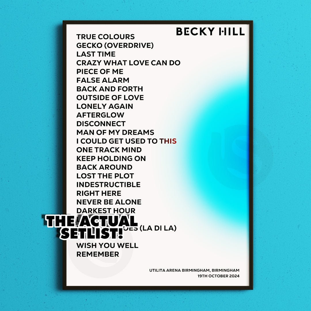 Becky Hill Birmingham 19th October 2024 - Gig Setlist - Setlist