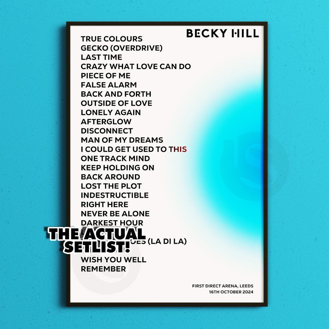 Becky Hill Leeds 16th October 2024 - Gig Setlist - Setlist