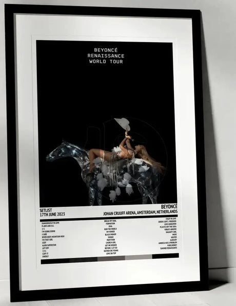 Beyoncé Renaissance World Tour Johan Cruijff ArenA Amsterdam 17th June 2023 - Setlist Tour Poster - Setlist