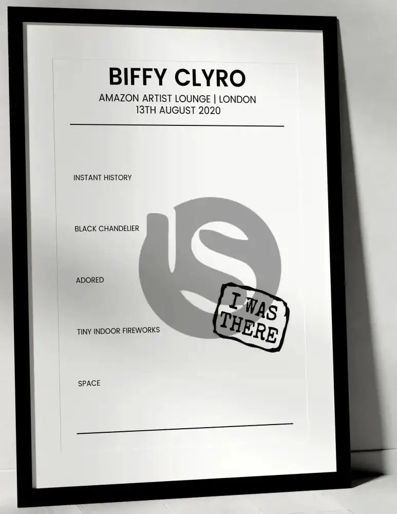 Biffy Clyro 13th August 2020 Amazon Artist Lounge London - I Was There - Setlist