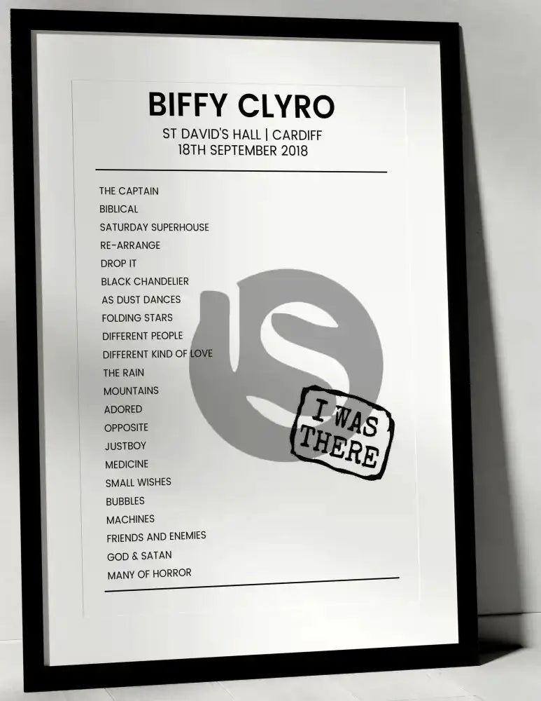 Biffy Clyro 18th September 2018 St David's Hall Cardiff - I Was There - Setlist