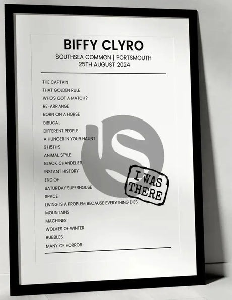 Biffy Clyro 25th August 2024 Southsea Common Portsmouth - I Was There - Setlist