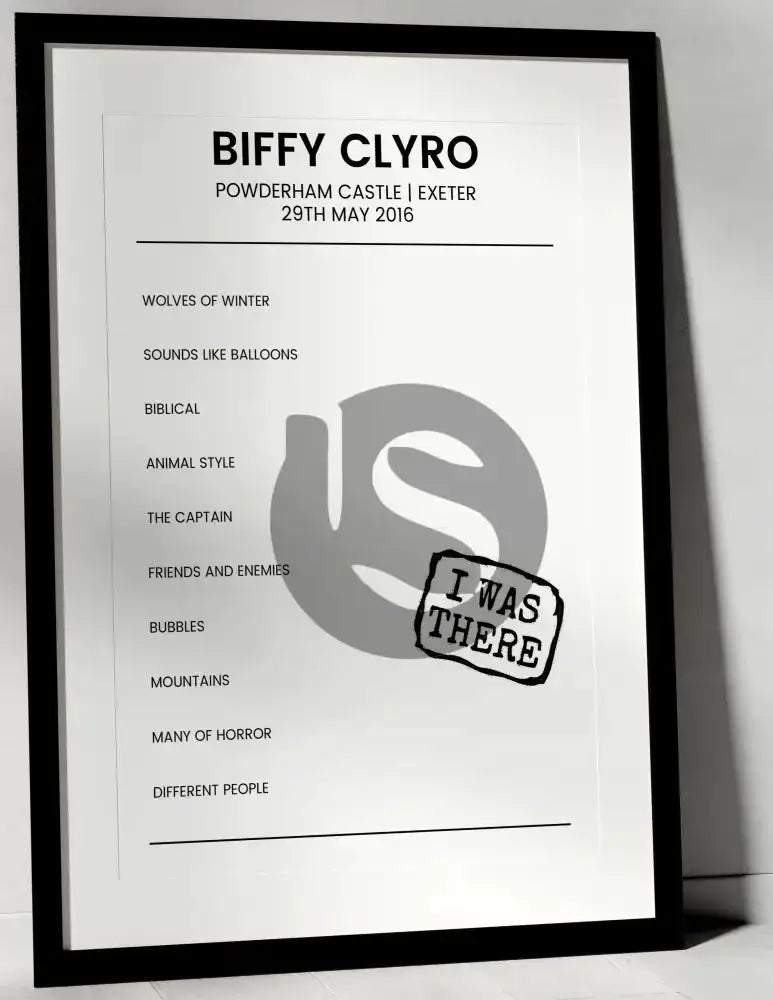 Biffy Clyro 29th May 2016 Powderham Castle Exeter - I Was There - Setlist