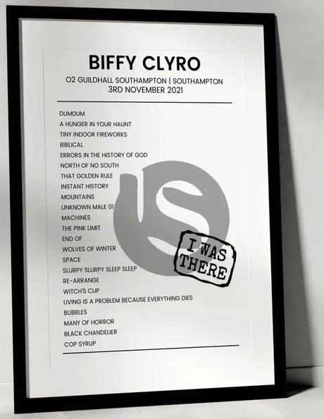 Biffy Clyro 3rd November 2021 O2 Guildhall Southampton Southampton - I Was There - Setlist