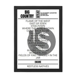 Big Country Leicester April 2024 Replica Setlist - Setlist