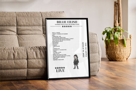 Billie Eilish 12th June 2022 The O2 Arena London Setlist Poster - Setlist