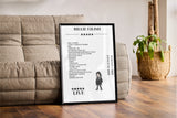 Billie Eilish 24th June 2022 Worthy Farm Pilton Setlist Poster - Setlist