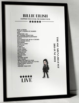 Billie Eilish 3rd June 2022 The SSE Arena Belfast Belfast Setlist Poster - Setlist