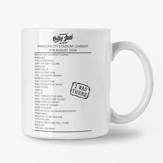 Billy Joel Cardiff August 2024 - Setlist Mug - Setlist