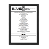 Billy Joel Madison Square Garden New York December 19, 2023 Setlist Poster - Setlist