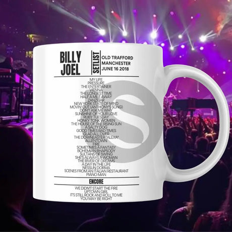 Billy Joel Old Trafford Manchester June 16 2018 Setlist Mug - Setlist