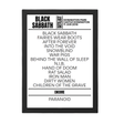 Black Sabbath Download Festival 2016 Replica Setlist - Setlist